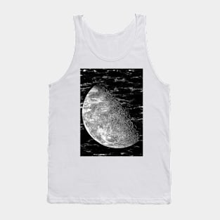 Super Close-Up Moon With Detailed Craters. For Moon Lovers. Tank Top